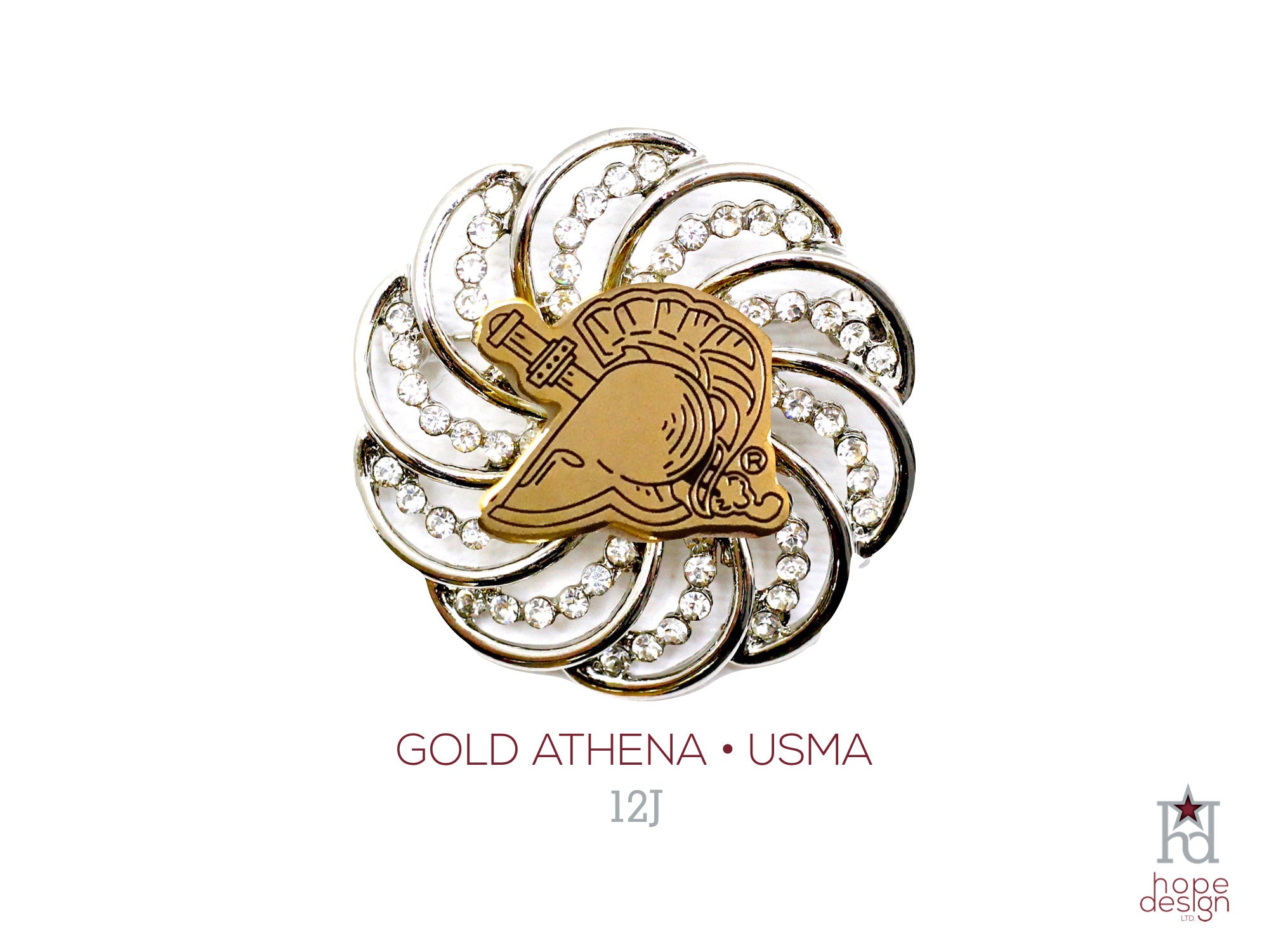 West Point Athena Gold Brooch
