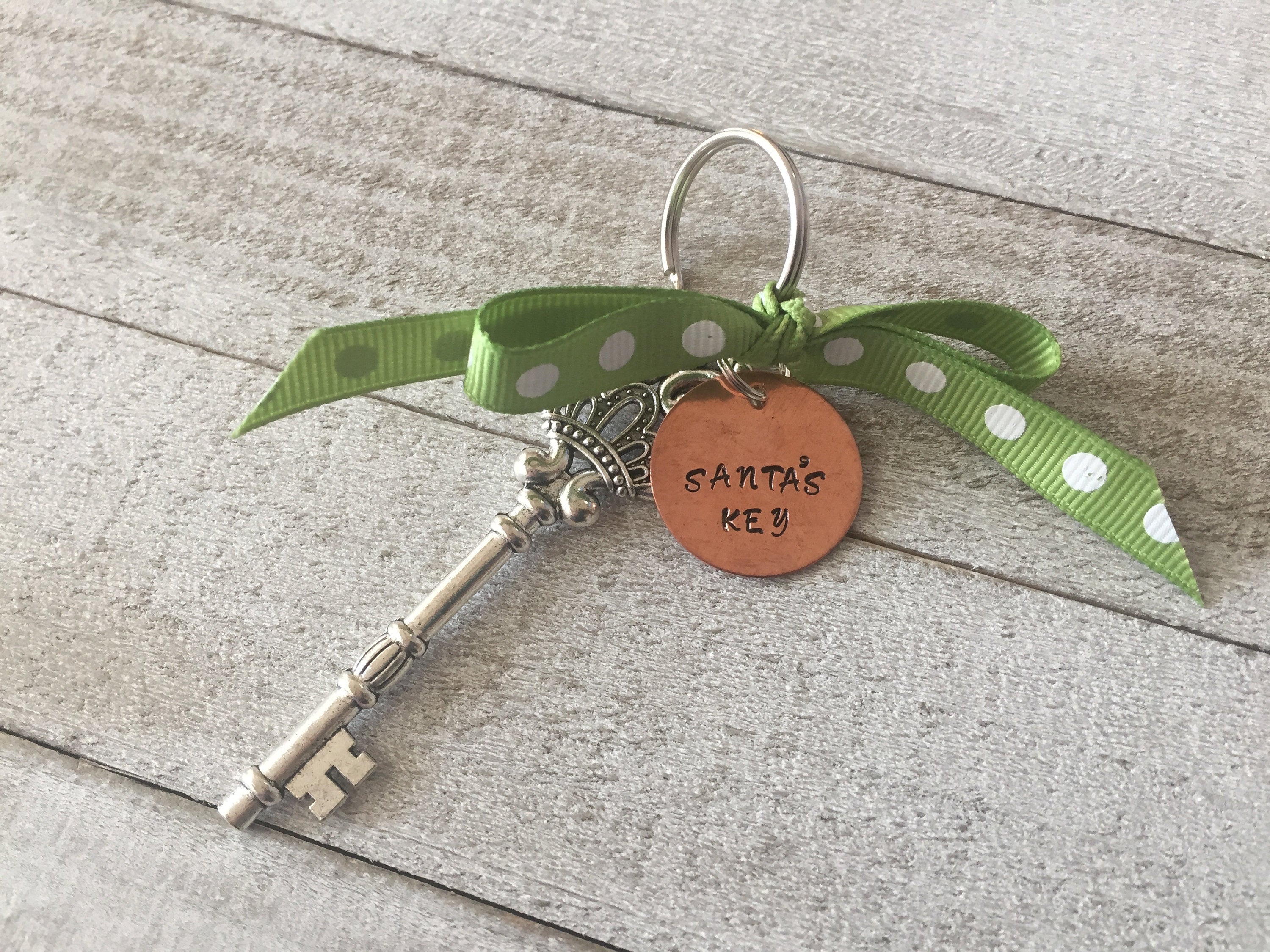 Hand-stamped Santa Key