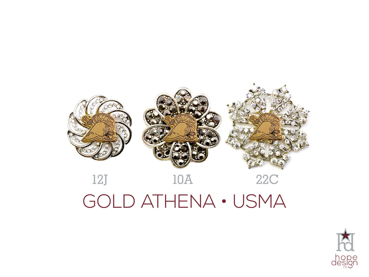 West Point Athena Gold Brooch