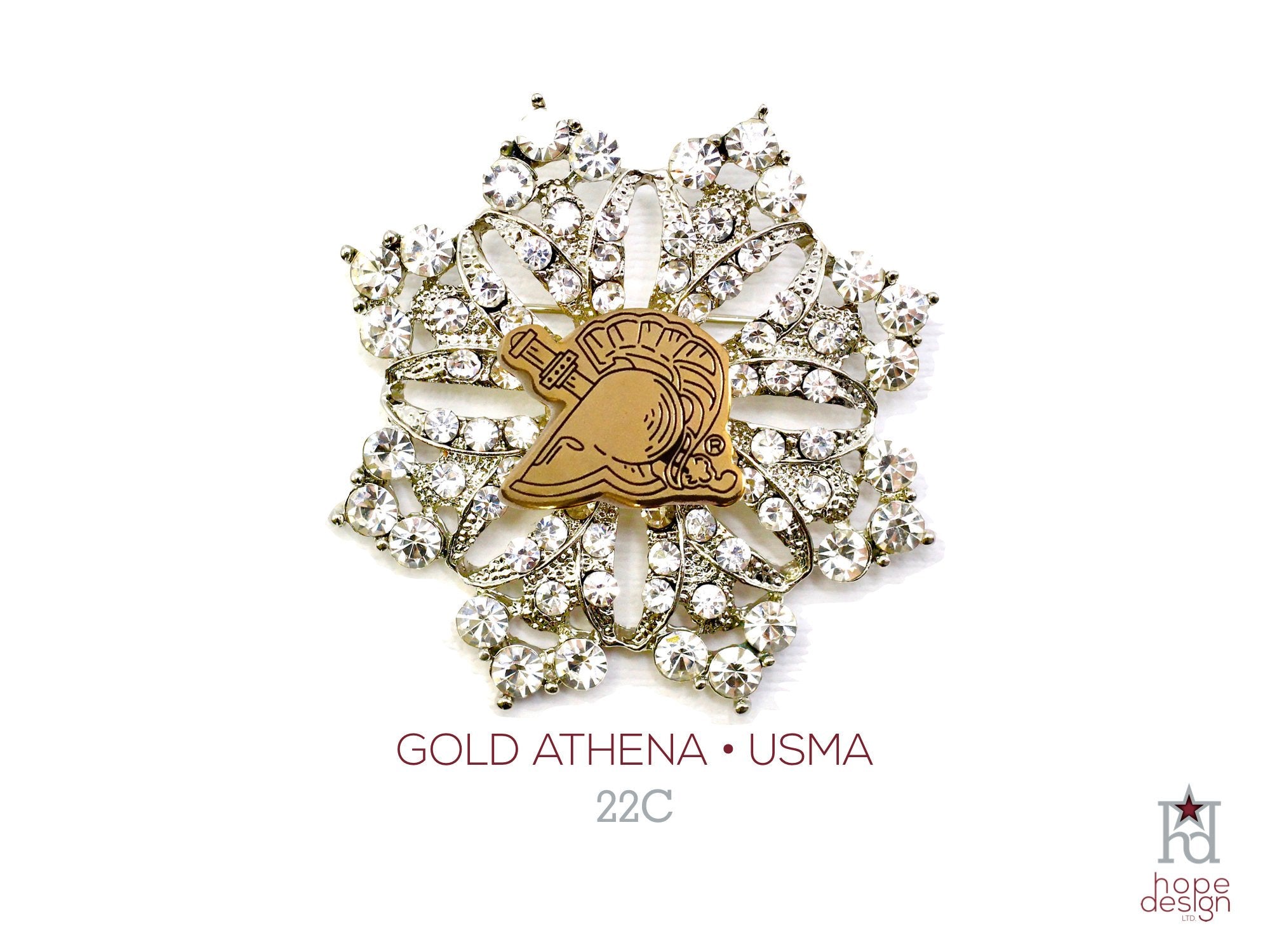 West Point Athena Gold Brooch